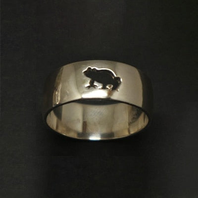 MKENDN Airplane Couple Ring for Women Men Pilot & Flight Butterfly Dinosaur Shark Ring Attendant Wedding Set Aviation Lover Gift