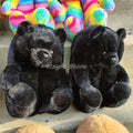 Teddy Bear women christmas plush slippers Cartoon Cute Bear House Slipper Furry Faux Fur Slides Woman Furry Flip Flop Shoes