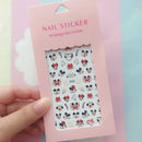 Disney Mickey Minnie Stitch Donald Duck Girl Heart Cartoon Cute Nail Sticker Self-adhesive Nail Sticker DIY Sticker