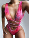 2021 Hollow Sexy Swimwear Women Bandage Padded One Piece Swimsuit Monokini Biquini Traje De Bano Mujer Trikini Badpak Femme