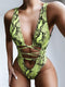 2021 Hollow Sexy Swimwear Women Bandage Padded One Piece Swimsuit Monokini Biquini Traje De Bano Mujer Trikini Badpak Femme