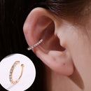 ZYZQ 1PC Punk Gold Metal Ear Cuff Ear Clip for Women No Pierced C Shape Geometric Small Earcuff Ear Wrap Earcuff Clips Jewelry