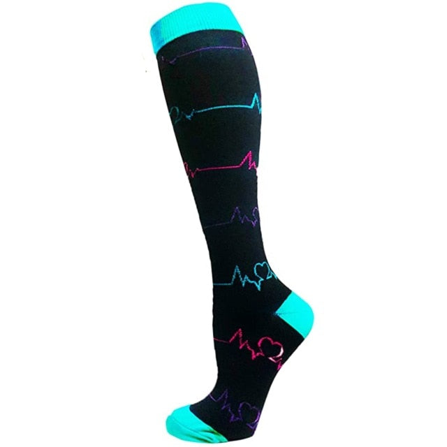 58 Styles Compression Socks Fit For Medical Edema Diabetes Varicose Veins Socks Outdoor Men Women Running Hiking Sports Socks