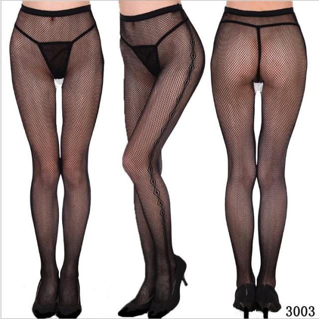 Womens Sexy Fishnet Tights Jacquard Weave Seamless Pantyhose Yarns Garter Grid Fish Net Stockings Hose Sexy Lingerie Collant