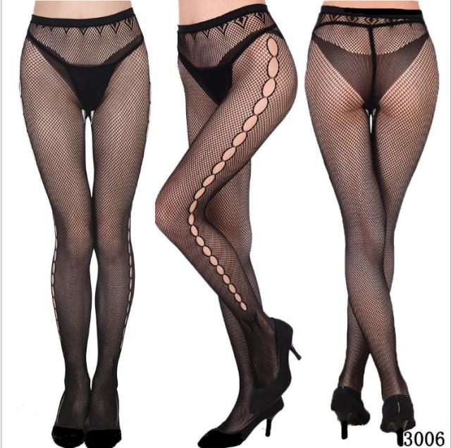 Womens Sexy Fishnet Tights Jacquard Weave Seamless Pantyhose Yarns Garter Grid Fish Net Stockings Hose Sexy Lingerie Collant