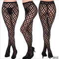 Womens Sexy Fishnet Tights Jacquard Weave Seamless Pantyhose Yarns Garter Grid Fish Net Stockings Hose Sexy Lingerie Collant