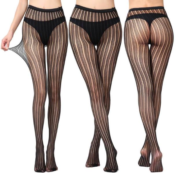 Womens Sexy Fishnet Tights Jacquard Weave Seamless Pantyhose Yarns Garter Grid Fish Net Stockings Hose Sexy Lingerie Collant