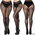 Womens Sexy Fishnet Tights Jacquard Weave Seamless Pantyhose Yarns Garter Grid Fish Net Stockings Hose Sexy Lingerie Collant
