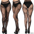 Womens Sexy Fishnet Tights Jacquard Weave Seamless Pantyhose Yarns Garter Grid Fish Net Stockings Hose Sexy Lingerie Collant