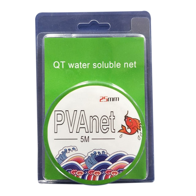 Hot Sale 5M PVA Fishing Mesh Soluble Narrow Fishing Network Water Soluble Mesh White Refill Stocking Bait Bag Protect Fish Net