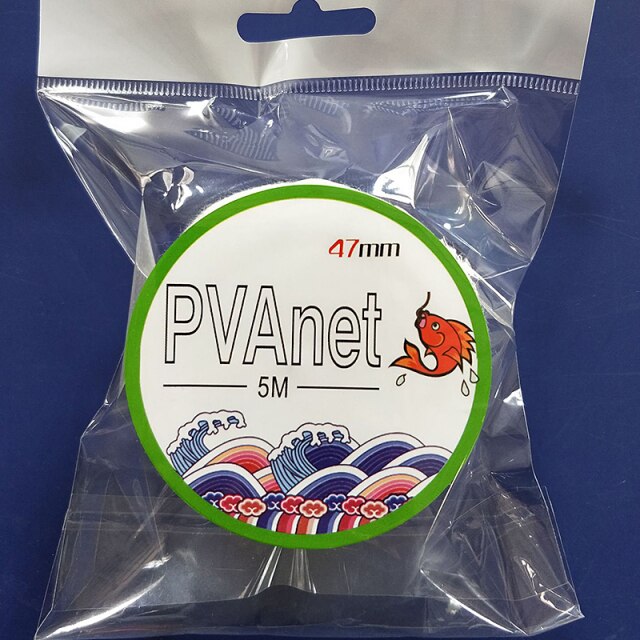 Hot Sale 5M PVA Fishing Mesh Soluble Narrow Fishing Network Water Soluble Mesh White Refill Stocking Bait Bag Protect Fish Net