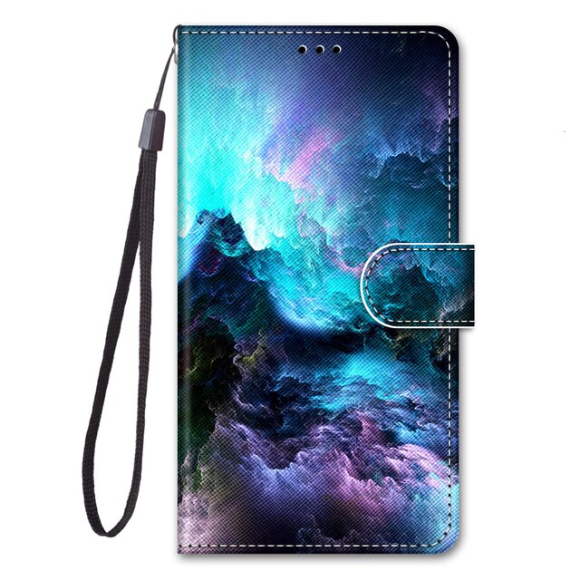 Flip Leather Phone Case For Redmi Note 9T 9 9S Pro 9A 9C Fundas Wallet Card Holder Stand Book Cover Cat Dog Painted Coque Capa