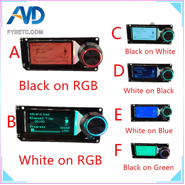 MINI12864 v1.2 LCD Display Screen 128x64 5V Support Marlin DIY SKR With SD Card For Voron v2.4 parts 3d Print accessories