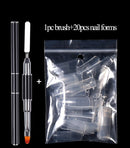 Full Cover Sculpted Nail Tips Fake Finger Polish Extension Tips Quick Building Mold False Tips Manicuring Tools Set