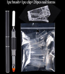 Full Cover Sculpted Nail Tips Fake Finger Polish Extension Tips Quick Building Mold False Tips Manicuring Tools Set