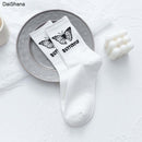 New Soild Colors Cotton Unisex Socks Personality Harajuku Black White Couples Skateboard Knitted Casual Sports Fashion Socks