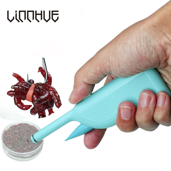 LINNHUE Earthworm Bloodworm Clip Device Portable ABS Fishing Tackle 2021 Fishing Baits Lure Accessory With 250 Rubber Bands