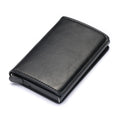 BISI GORO 2021 Business ID Credit Card Holder Men and Women Metal RFID Vintage Aluminium Box PU Leather Card Wallet Note Carbon