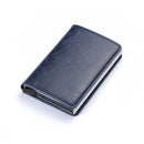 BISI GORO 2021 Business ID Credit Card Holder Men and Women Metal RFID Vintage Aluminium Box PU Leather Card Wallet Note Carbon