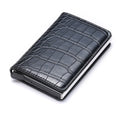 BISI GORO 2021 Business ID Credit Card Holder Men and Women Metal RFID Vintage Aluminium Box PU Leather Card Wallet Note Carbon