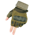 Tactical Hard Knuckle Half finger Gloves Men's Army Military Combat Hunting Shooting Airsoft Paintball Police Duty - Fingerless
