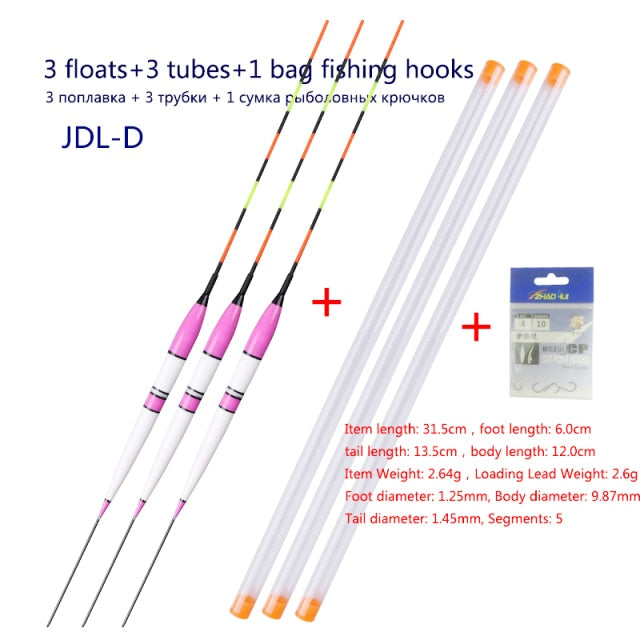 3pcs/lot Electric Fishing Floats Night Light Luminous Float Balsa Boya Fresh Water Flotador Carp Fishing Tackles Without Battery