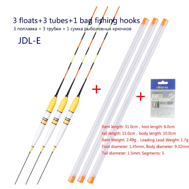 3pcs/lot Electric Fishing Floats Night Light Luminous Float Balsa Boya Fresh Water Flotador Carp Fishing Tackles Without Battery