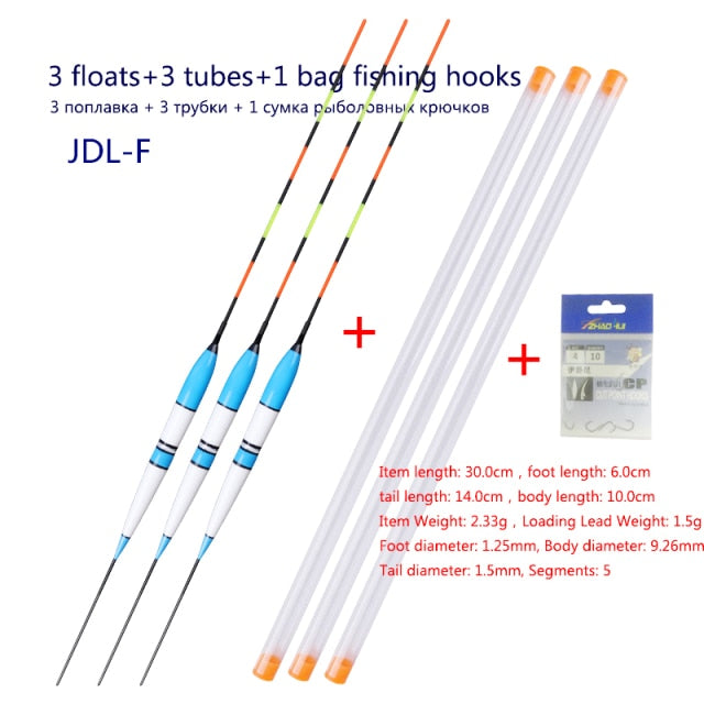 3pcs/lot Electric Fishing Floats Night Light Luminous Float Balsa Boya Fresh Water Flotador Carp Fishing Tackles Without Battery