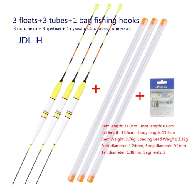 3pcs/lot Electric Fishing Floats Night Light Luminous Float Balsa Boya Fresh Water Flotador Carp Fishing Tackles Without Battery