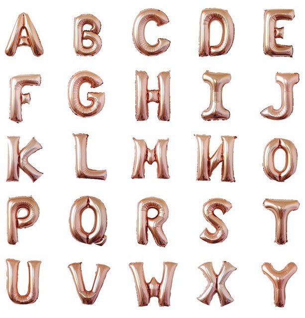 1pc 16 Inch Red Rose Gold Silver Foil Letter Alphabet Balloons Wedding Happy Birthday Party Decoration Kids Baby Shower Supplies