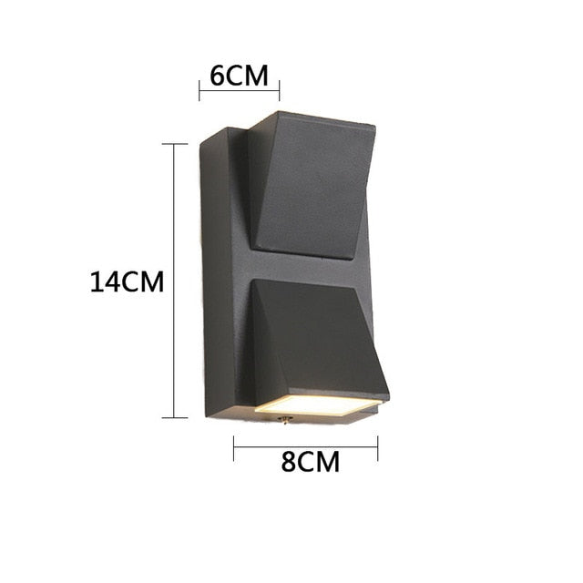5W 6W 15W Modern simple creative outdoor waterproof wall lamp LED courtyard lamps gate lamp terrace balcony garden wall light