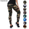 YSDNCHI 2021 Camouflage Womens for Leggins Graffiti Style Slim Stretch Trouser Army Green Leggings Deportes Pants K085