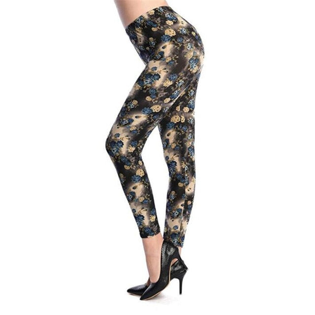 YSDNCHI 2021 Camouflage Womens for Leggins Graffiti Style Slim Stretch Trouser Army Green Leggings Deportes Pants K085