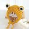 Solid color Cartoon frog knitted hat winter warm hat Skullies cap beanie hat for kid boy and girl 75