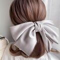High Quatity Solid Color Big Bow Hairpins For Girl Popular Hair Clip For Women Sweet Two-layer Satin Hairgrip Hair Accessories