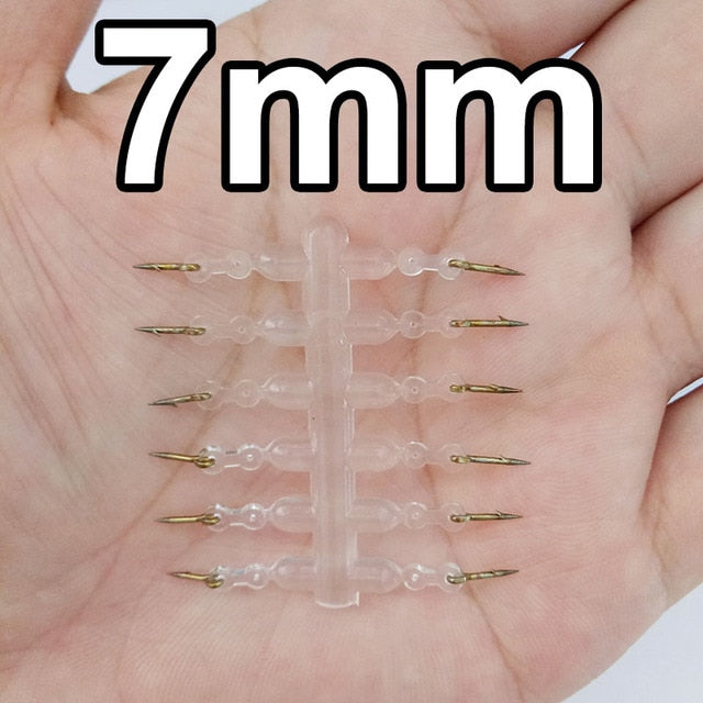 12pcs Metal Bait Spike Carp Fishing Accessories Bait Sting Boilies Pin with Clear Rubber Corn Ronnie Hair Rig Carp Feeder Tackle