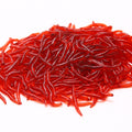 50 or100pcs Lifelike Fishy Smell Red Worms Soft Bait Simulation Earthworm Carp Bass Fishing Lures Artificial Silicone Pesca