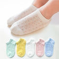 5 Pairs/Lot Children Cotton Socks Boy Girl Baby Infant Ultrathin Fashion Breathable Solid Mesh Socks For Summer 1-12T Teens Kids