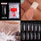 100/500PCS PRO White Clear V Straight Round End Full/Half Acrylic Ballet Coffin French False Nail Tips Fake Toenail Tip Manicure