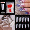 100/500PCS PRO White Clear V Straight Round End Full/Half Acrylic Ballet Coffin French False Nail Tips Fake Toenail Tip Manicure