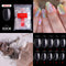 100/500PCS PRO White Clear V Straight Round End Full/Half Acrylic Ballet Coffin French False Nail Tips Fake Toenail Tip Manicure
