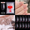 100/500PCS PRO White Clear V Straight Round End Full/Half Acrylic Ballet Coffin French False Nail Tips Fake Toenail Tip Manicure