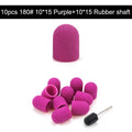10Pcs 10*15/13*19 Purple Sanding Caps Nail Art Sanding Bands Block Caps Mandrel Gel Remover Foot Care Cuticle Drill Accessories