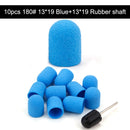 10Pcs 10*15/13*19 Purple Sanding Caps Nail Art Sanding Bands Block Caps Mandrel Gel Remover Foot Care Cuticle Drill Accessories