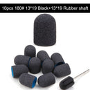 10Pcs 10*15/13*19 Purple Sanding Caps Nail Art Sanding Bands Block Caps Mandrel Gel Remover Foot Care Cuticle Drill Accessories