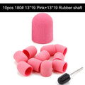10Pcs 10*15/13*19 Purple Sanding Caps Nail Art Sanding Bands Block Caps Mandrel Gel Remover Foot Care Cuticle Drill Accessories