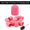 10Pcs 10*15/13*19 Purple Sanding Caps Nail Art Sanding Bands Block Caps Mandrel Gel Remover Foot Care Cuticle Drill Accessories
