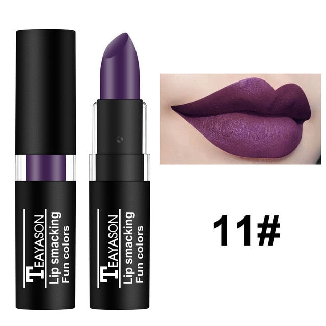TEAYASON Hot Selling Matte Lipstick Pigmented Maquillaje Moist Lip Tint Easy to Wear Lipsticks Pen Makeup Sexy Lip Cosmetics