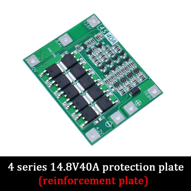 3S/4S 20 40A 60A Li-ion Lithium Battery Charger Protection Board 18650 BMS Drill Motor 11.1V 12.6V/14.8V 16.8V Enhance/Balance