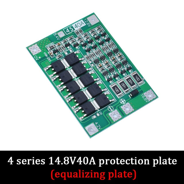 3S/4S 20 40A 60A Li-ion Lithium Battery Charger Protection Board 18650 BMS Drill Motor 11.1V 12.6V/14.8V 16.8V Enhance/Balance